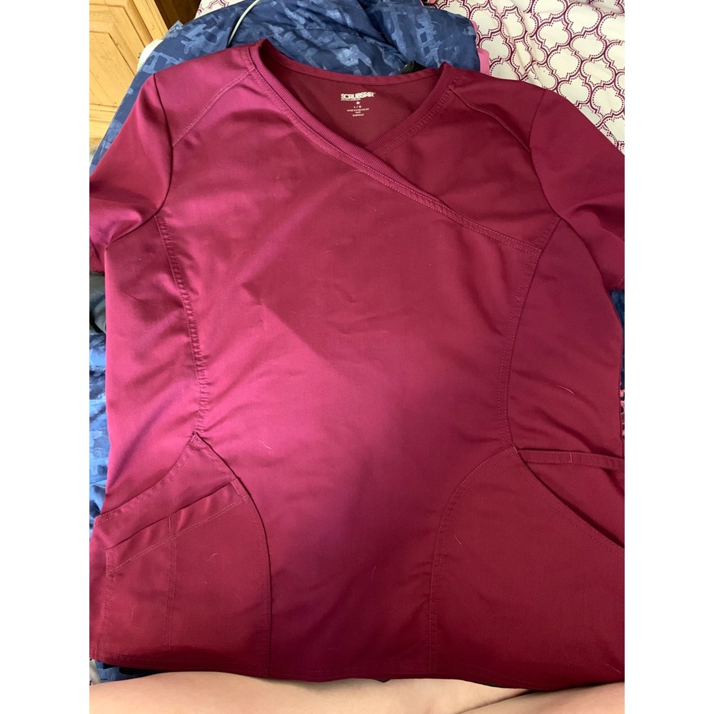 Scrubstar Scrub Wine colored Top